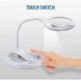 Wiederaufladbare LED-Lampe mit 3-facher/8-facher Vergrößerung