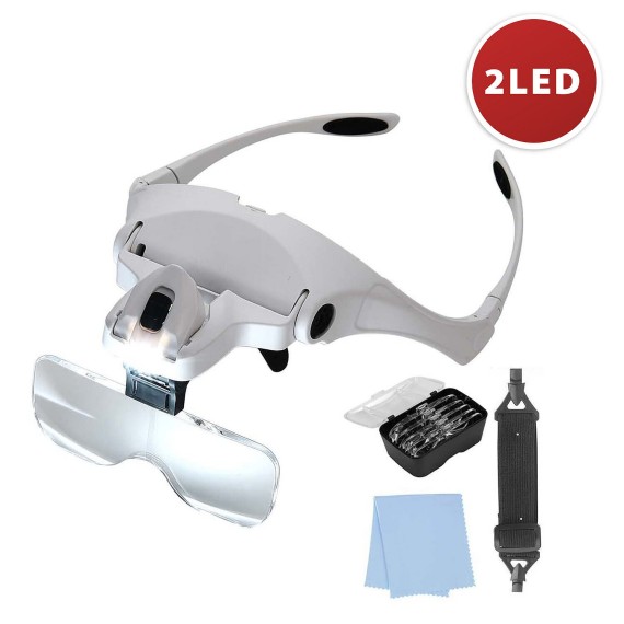 LED-Vergrößerungsgläser. 5 austauschbare...