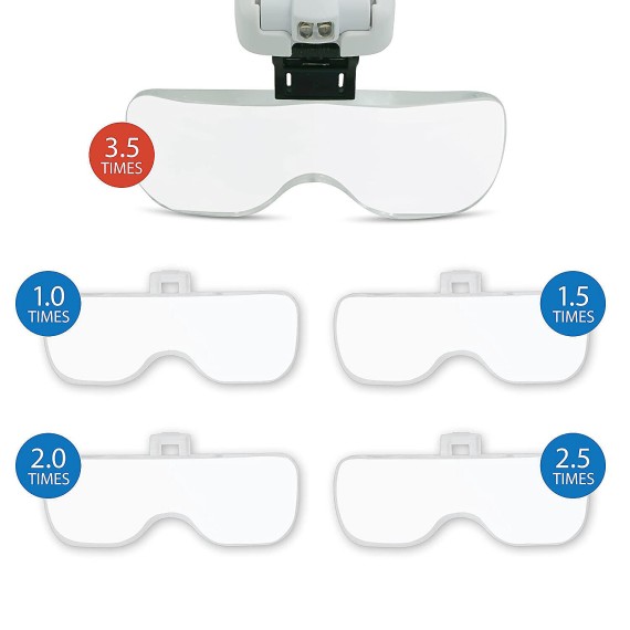 LED-Vergrößerungsgläser. 5 austauschbare...