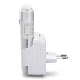Lichtpunkt mit PIR-Sensor, Anti-Blackout-Leuchte und Taschenlampe. H-Steckdose