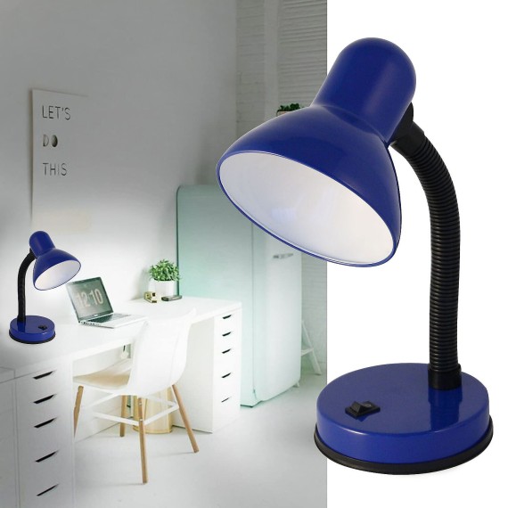 CHARLESTON: Blue table lamp with E27 socket