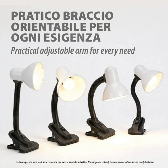 CHARLESTON: White table lamp with E27 socket,...