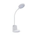 7-W-LED-Schreibtischlampe mit Berührungsschalter und Stifthalter. Weiß