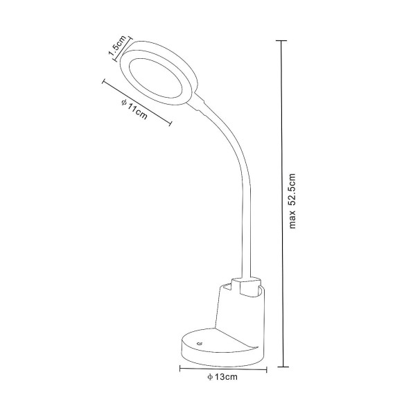 7-W-LED-Schreibtischlampe mit...