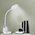 7-W-LED-Schreibtischlampe mit Berührungsschalter und Stifthalter. Weiß