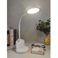 7-W-LED-Schreibtischlampe mit Berührungsschalter und Stifthalter. Weiß