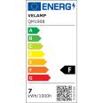 7-W-LED-Schreibtischlampe mit Berührungsschalter und Stifthalter. Weiß