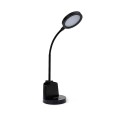 7-W-LED-Schreibtischlampe mit Berührungsschalter und Stifthalter. Schwarz.
