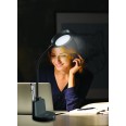 7-W-LED-Schreibtischlampe mit Berührungsschalter und Stifthalter. Schwarz.