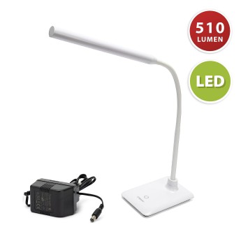 SLIM: 6W LED desk lamp, white. Touch switch. 2