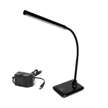 SLIM: 6W LED desk lamp, black. Touch switch.