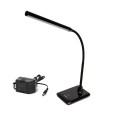 SLIM: Lampada da scrivania LED 6W, nera. Interruttore "touch"