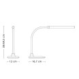 SLIM: Lampada da scrivania LED 6W, nera. Interruttore "touch"