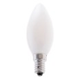 Opal Filament LED Bulb, Olive C35, 4W/470lm, E14 Base, 6500K