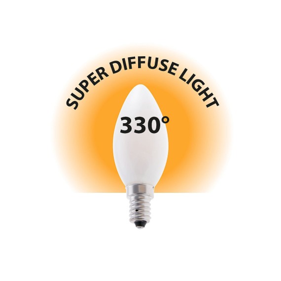 Opal Filament LED Bulb, Olive C35, 6W/806lm,...