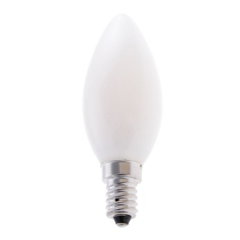 Opal Filament LED Bulb, Olive C35, 6W/806lm, E14 Base, 6500K