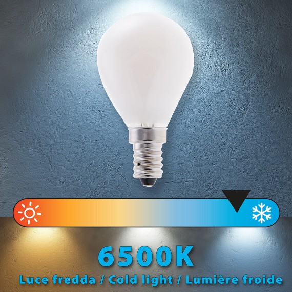 Opal Filament LED Bulb, P45 Sphere, 4W/470lm,...
