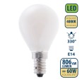 Opal Filament LED Bulb, P45 Sphere, 6W/806lm, E14 Base, 4000K