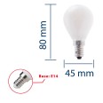 Opal Filament LED Bulb, P45 Sphere, 6W/806lm, E14 Base, 4000K