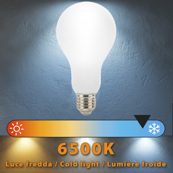 Ampoule LED à filament opale, culot A75, 16 W /...