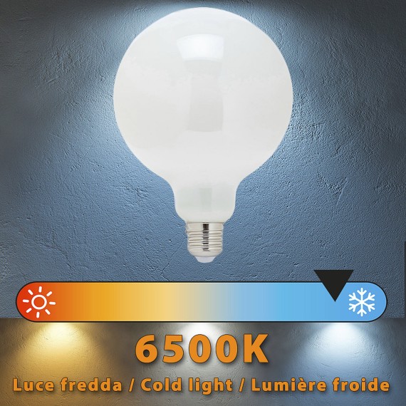 LED Opal filament bulb, Globo G125, 22W/3650lm,...