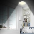 VIRGO: Plafoniera LED 24W, 2000 lumen con cambio colore, diametro 29cm. IP54. Bianco