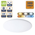 VIRGO XL: Plafoniera LED 36W, 3000 lumen con cambio colore, diametro 35cm. IP54. Bianco