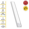 LACTEA: Wiederaufladbare 20 cm LED-Unterbauleuchte, 100 Lumen, mit Farbtemperaturregelung. Silber.