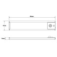 LACTEA XL: Wiederaufladbare 40 cm LED-Unterbauleuchte, 150 Lumen, mit Farbtemperaturregelung. Silber.