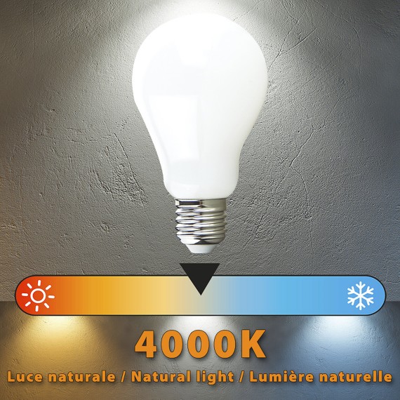 Opal Filament LED Bulb, Drop A68, 13W/1800lm,...