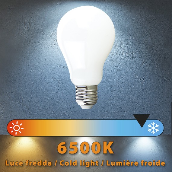 Opal Filament LED Bulb, Drop A68, 13W/1800lm,...
