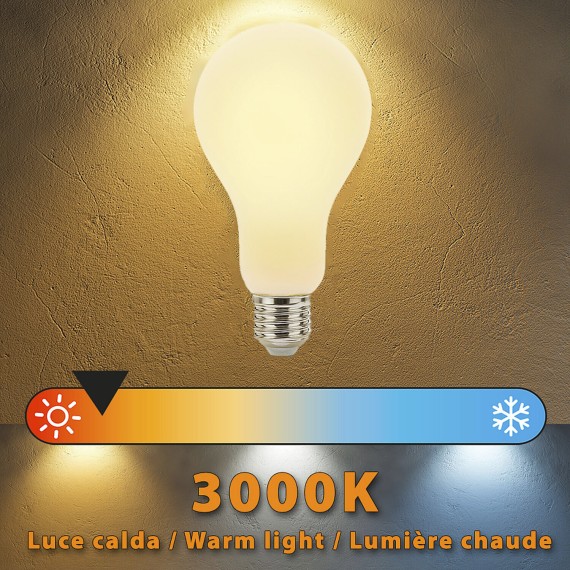 Opal Filament LED Bulb, Drop A75, 16W/2300lm,...
