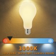 Opal Filament LED Bulb, Drop A75, 16W/2300lm, E27 Base, 3000K