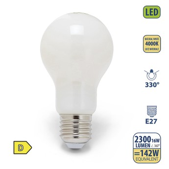 Opal Filament LED Bulb, Drop A75, 16W/2300lm, E27 Base,... 2
