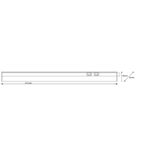 DURANDAL : Bande LED T5 4W 31 cm avec 26 LED et...