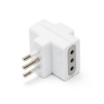 Triple adapter with: 3 10A sockets and 10A plug