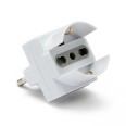 3-fach-Adapter: 1 Schuko-Steckdose (10/16 A) + 2 weitere Steckdosen (10/16 A). 16-A-Stecker