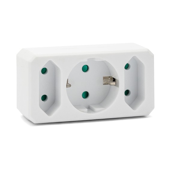 Dreifach-Frontplatte 16A + 2x6A –...