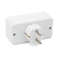 Dreifach-Frontplatte 16A + 2x6A – Standard-Schuko. Weiß.
