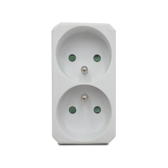 Biplite frontale con 2 prese francesi 2P+T 16A