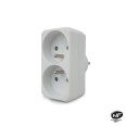 Biplite frontale con 2 prese francesi 2P+T 16A