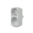 Biplite frontale con 2 prese francesi 2P+T 16A