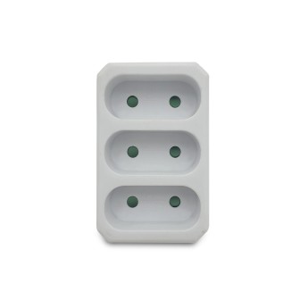 Multipresa tripla con 3 prese elettriche frontali, 3 x...