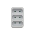 Multipresa tripla con 3 prese elettriche frontali, 3 x 6A, standard francese