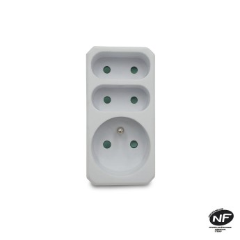 Multipresa tripla con 3 prese elettriche frontali, 1... 2