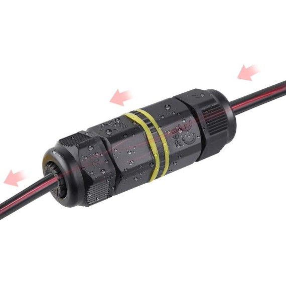 Conector de unión impermeable de 3 pines, IP68