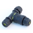 3-pin waterproof junction connector, IP68. 3-way connector