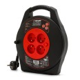 Enrollador de cable doméstico de 10 metros con 4 enchufes estándar francés 2P+T 16A, cable H05VV-F3G1.0MM2, NF, CE