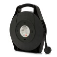 Domestic cable reel 4 standard Schuko sockets, H05VV-F3G1.0MM2 cable, 10M, CE