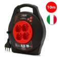 Haushaltskabeltrommel mit 4 Steckdosen, H05VV-F3G1.0MM2 Kabel, 10 m, CE-zertifiziert
